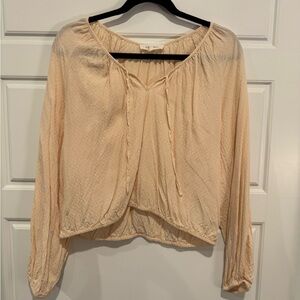 Elegant Women's Blouse in Light Peach